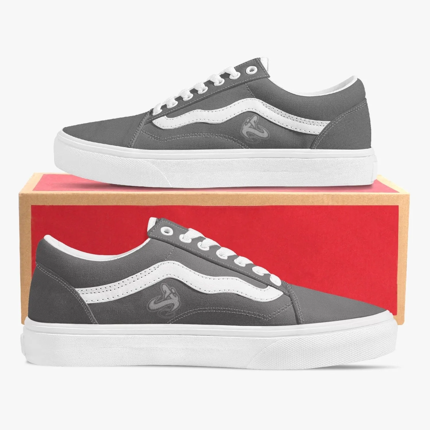 Athletic Apparatus Grey Trendy Low-Top Canvas Sneakers